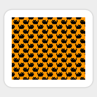 Cartoon Fat Black Cat Pattern Sticker